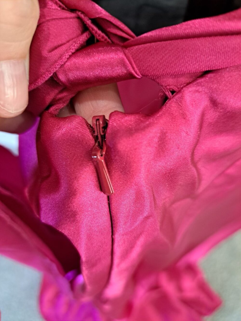 Vtg Jessica McClintock Gunne Sax Pink Satin Evening Gown Dress Rhinestone 5 USA - Picture 9 of 13